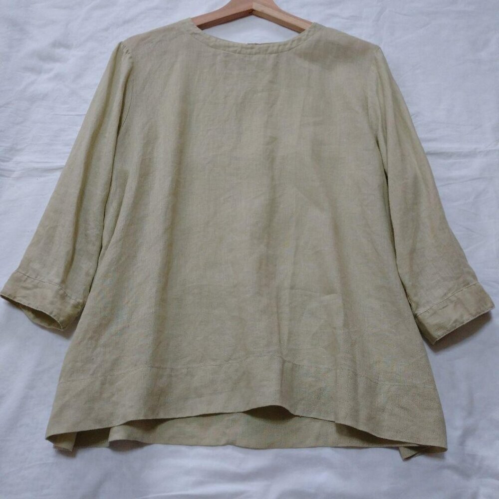 Groa Linen Shirt Blouse 3/4 Sleeves